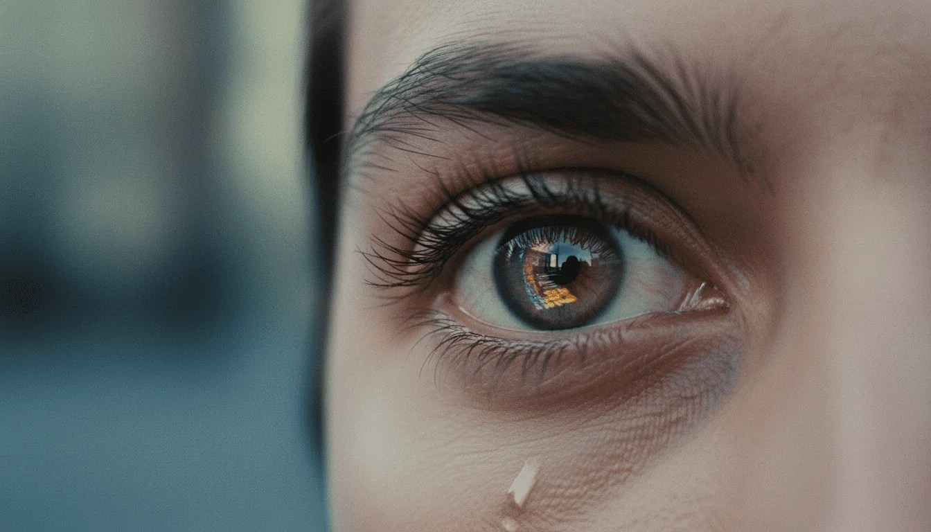 Primer plano de un ojo humano reflejando la interfaz de TikTok, simbolizando la adicción visual y los riesgos neurológicos. Primer plano de un ojo humano reflejando la interfaz de TikTok, simbolizando la adicción visual y los riesgos neurológicos.